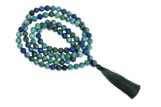 108 Azurite Malachite Beads Prayer Mala