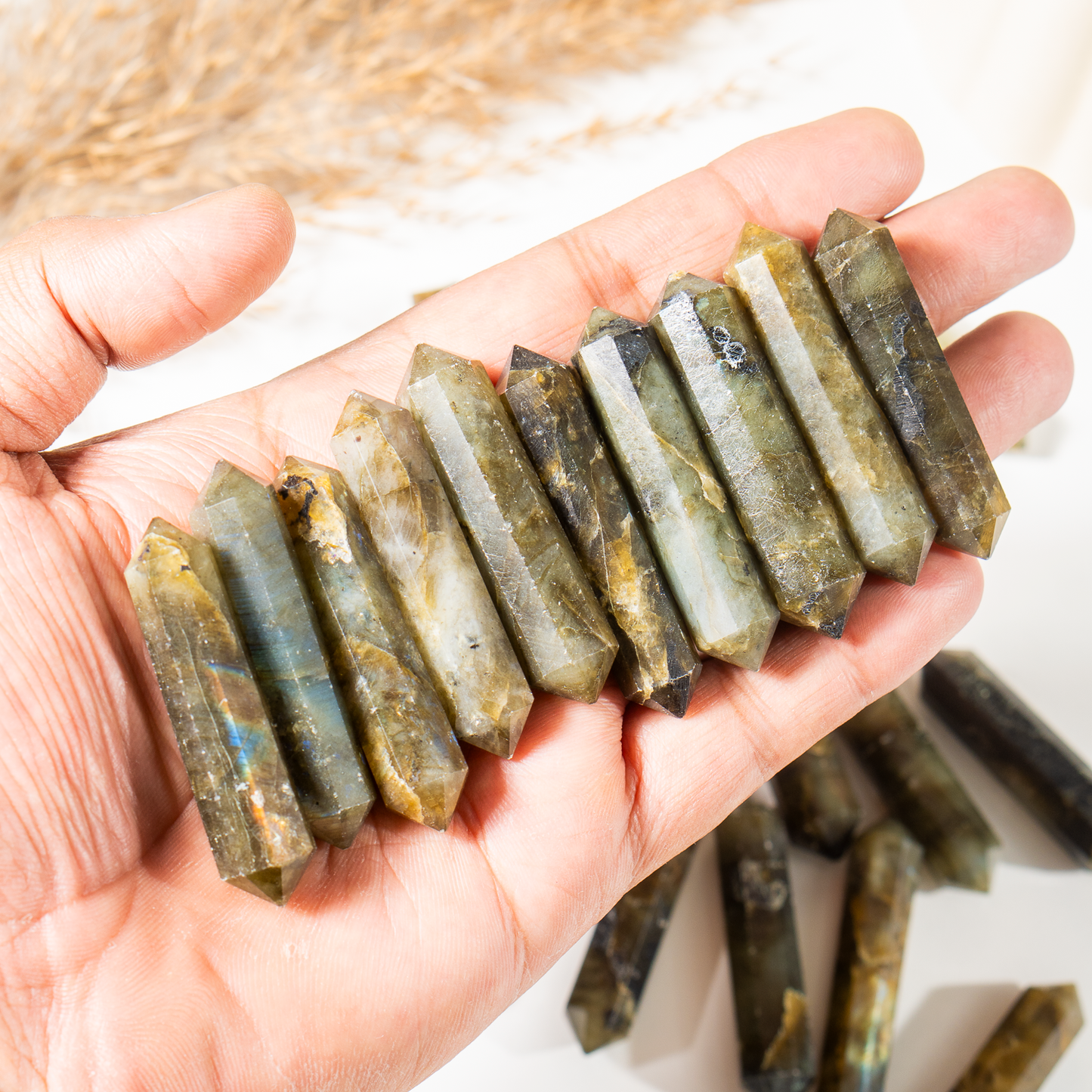 Labradorite Double Terminated Crystal Point Pencils