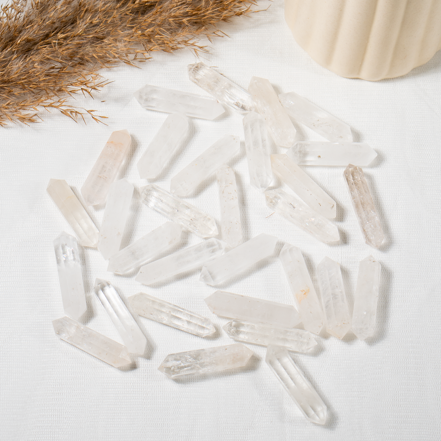 Crystal Quartz Double Terminated Crystal Point Pencils