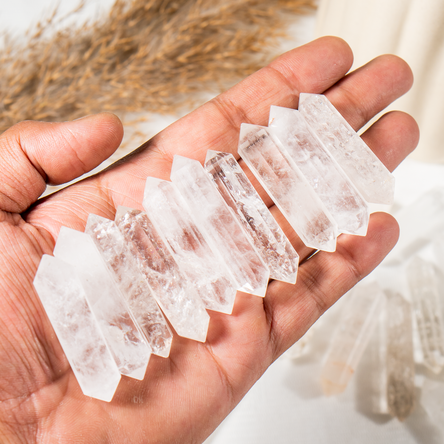 Crystal Quartz Double Terminated Crystal Point Pencils