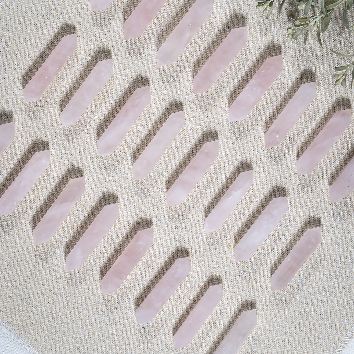 Rose Quartz Double Terminated Crystal Point Pencils