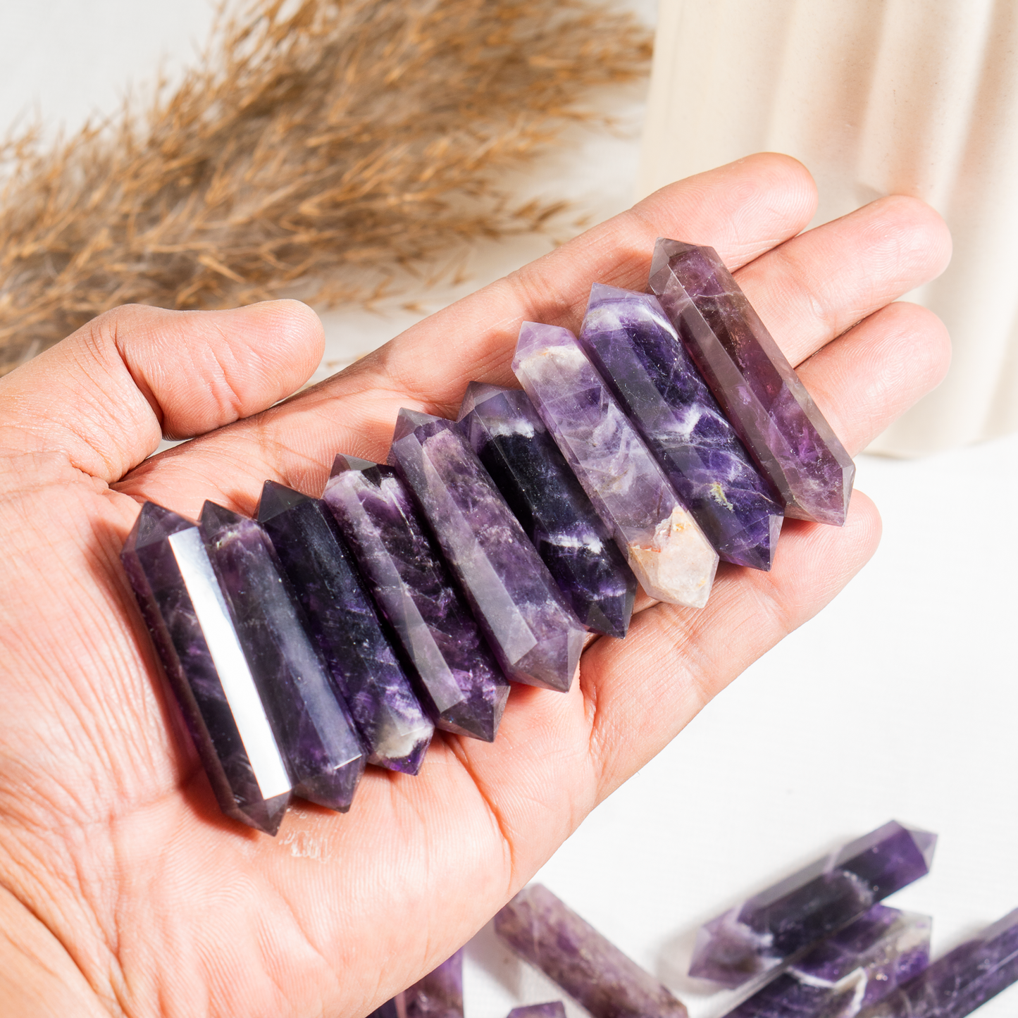 Amethyst Double Terminated Crystal Point Pencils