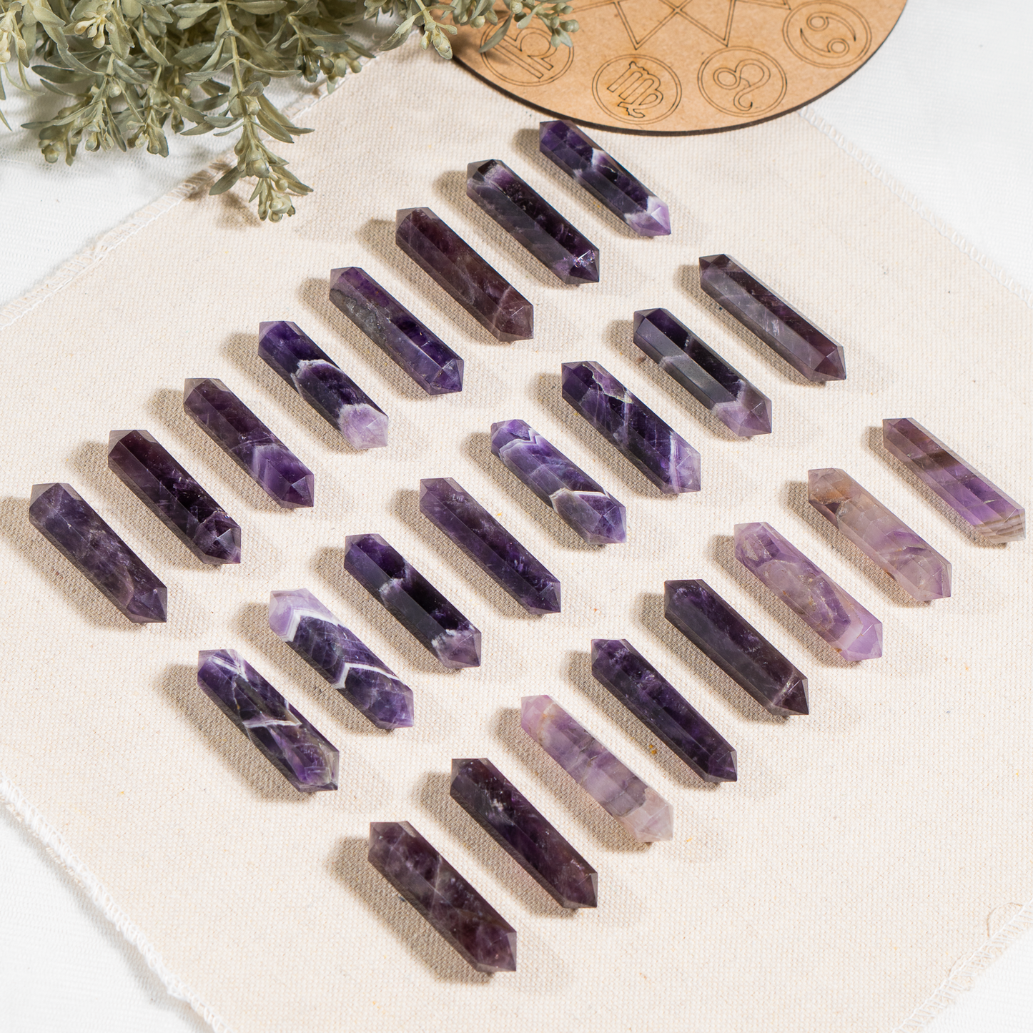 Amethyst Double Terminated Crystal Point Pencils