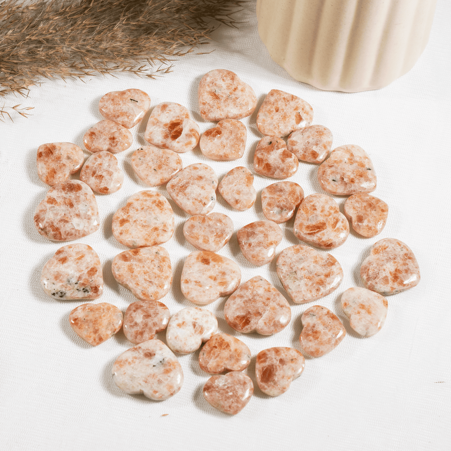 Sunstone Heart Crystals(1 inch)