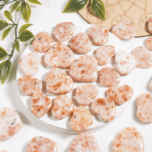 Sunstone Heart Crystals(1 inch)