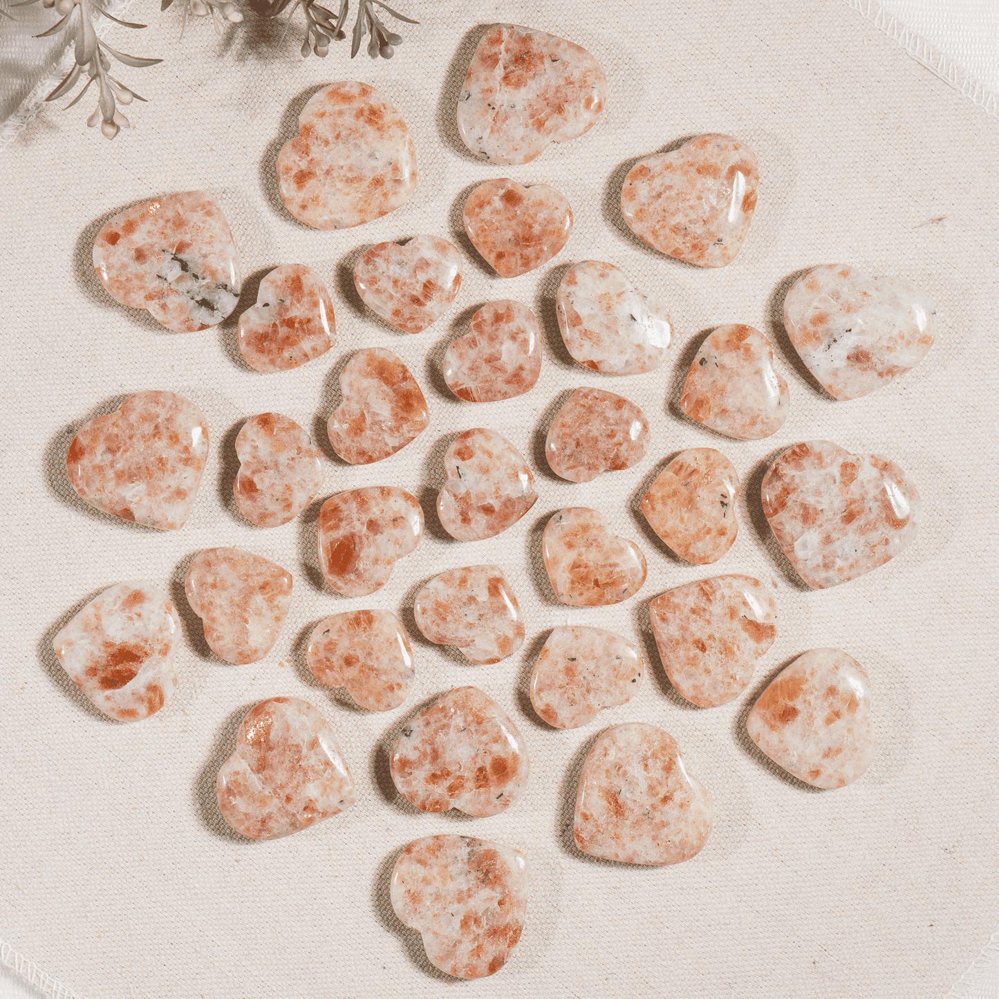 Sunstone Heart Crystals(1 inch)