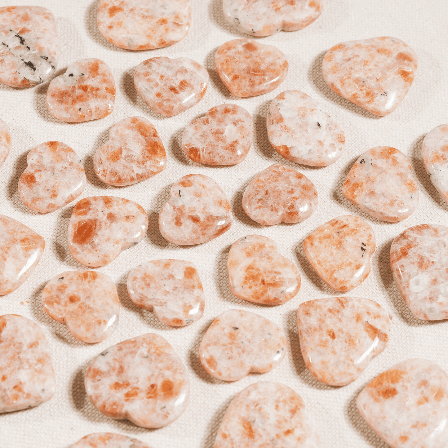 Sunstone Heart Crystals(1 inch)