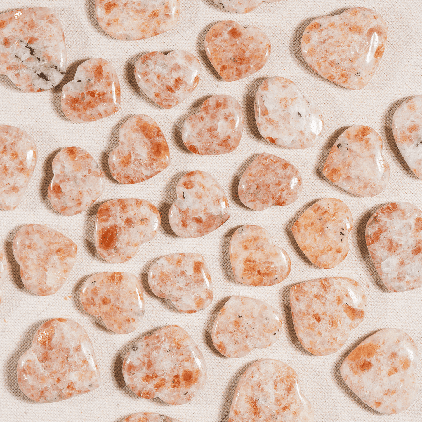 Sunstone Heart Crystals(1 inch)