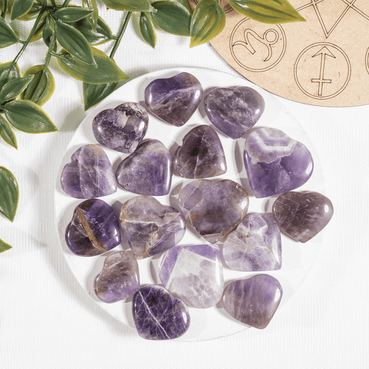 Amethyst Heart Crystals(1 inch)