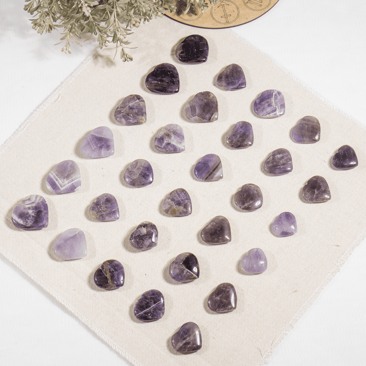 Amethyst Heart Crystals(1 inch)
