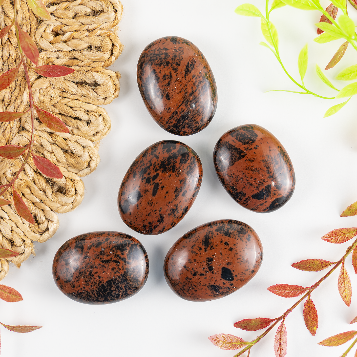 1kg Mahogany Obsidian Palm Stones (6-8Pcs)