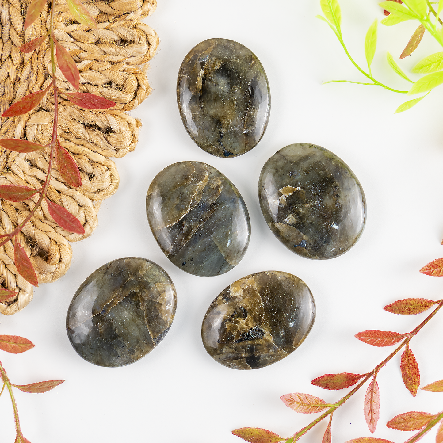 1kg Labradorite Palm Stones (6-8Pcs).