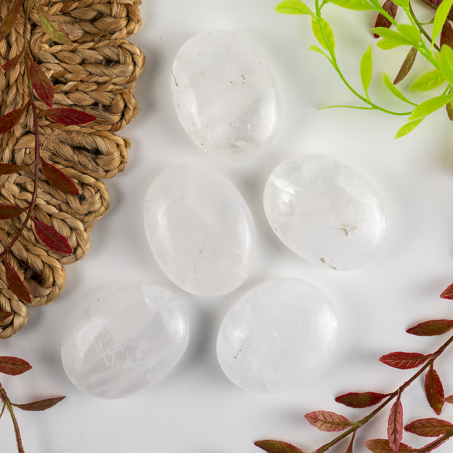 1kg Clear Quartz Palm Stones (6-8Pcs)