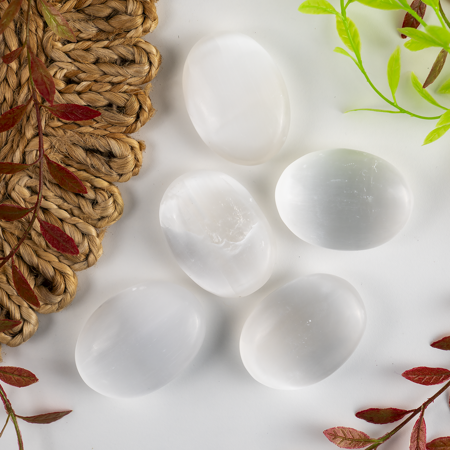 1kg Selenite Palm Stones (6-8Pcs)