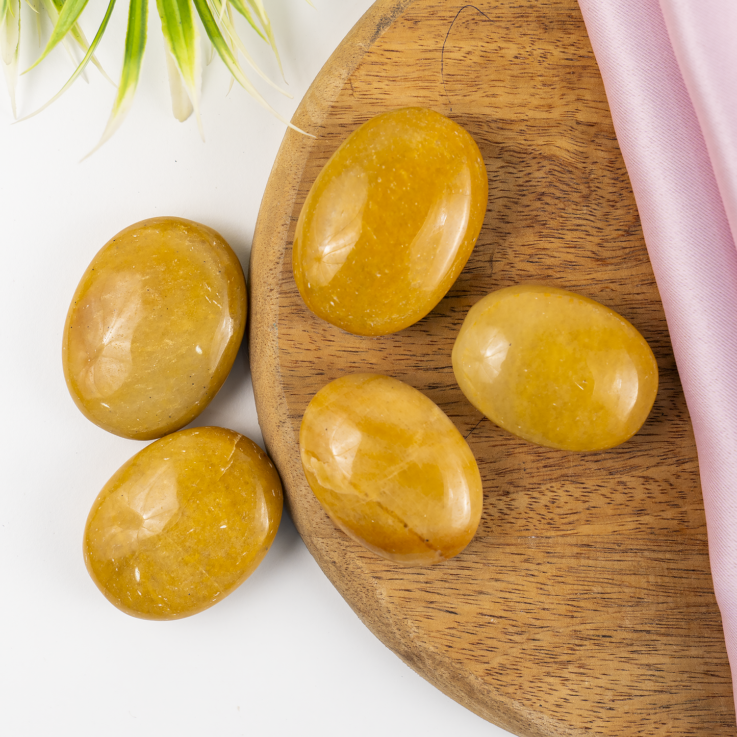 1kg Yellow Aventurine Palm Stones (6-8Pcs)