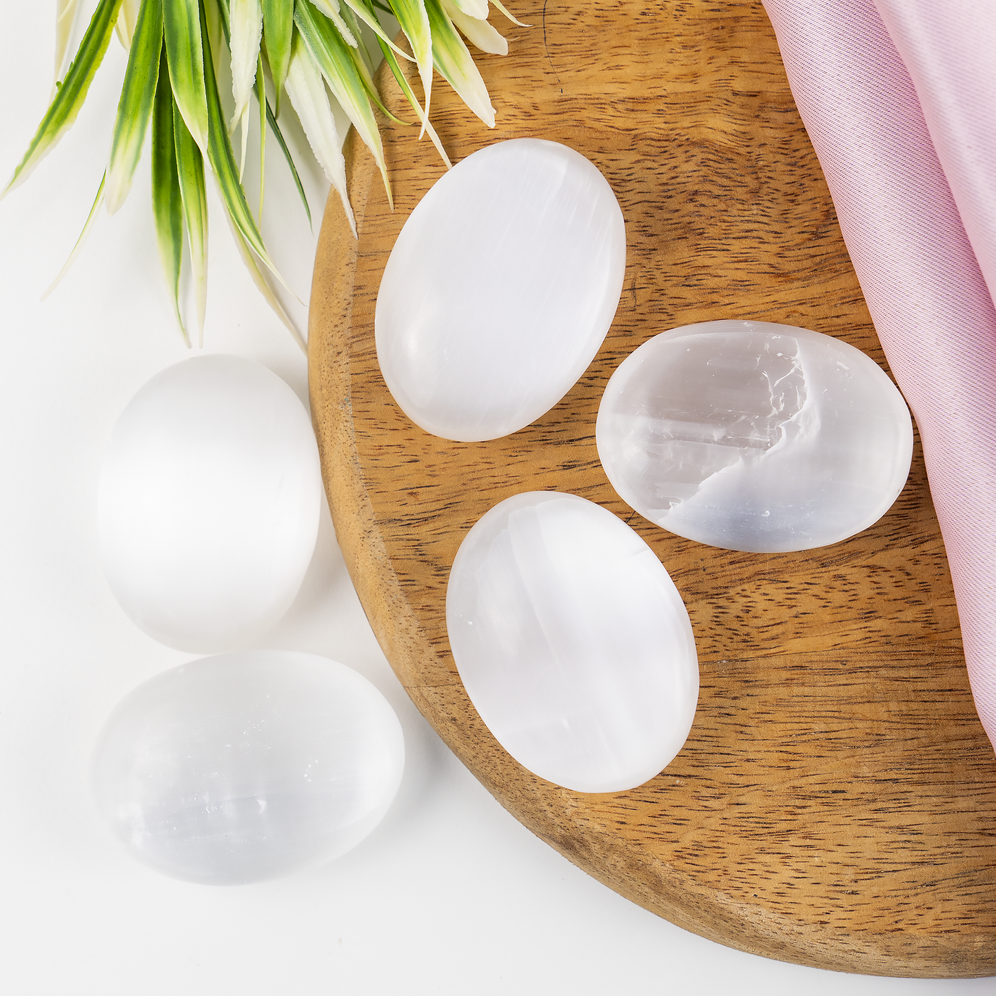 1kg Selenite Palm Stones (6-8Pcs)