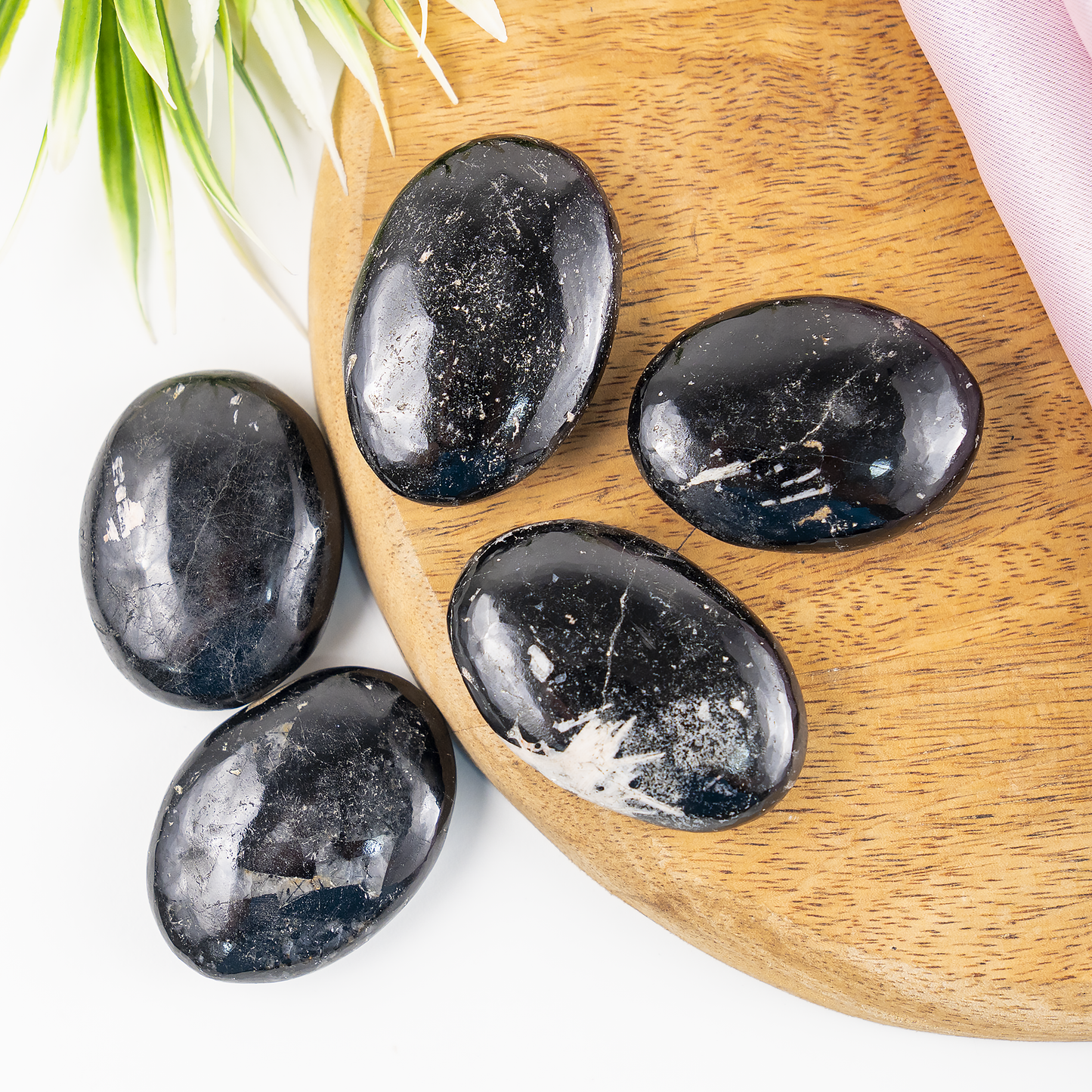 1kg Black Tourmaline Palm Stones (6-8Pcs)