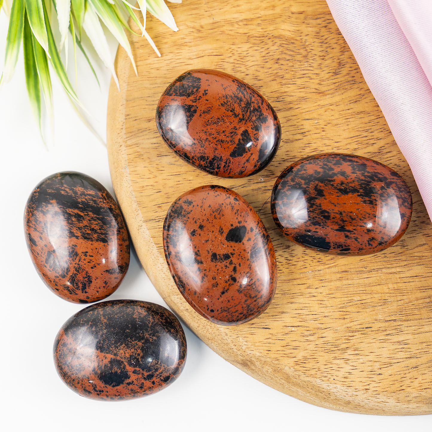1kg Mahogany Obsidian Palm Stones (6-8Pcs)