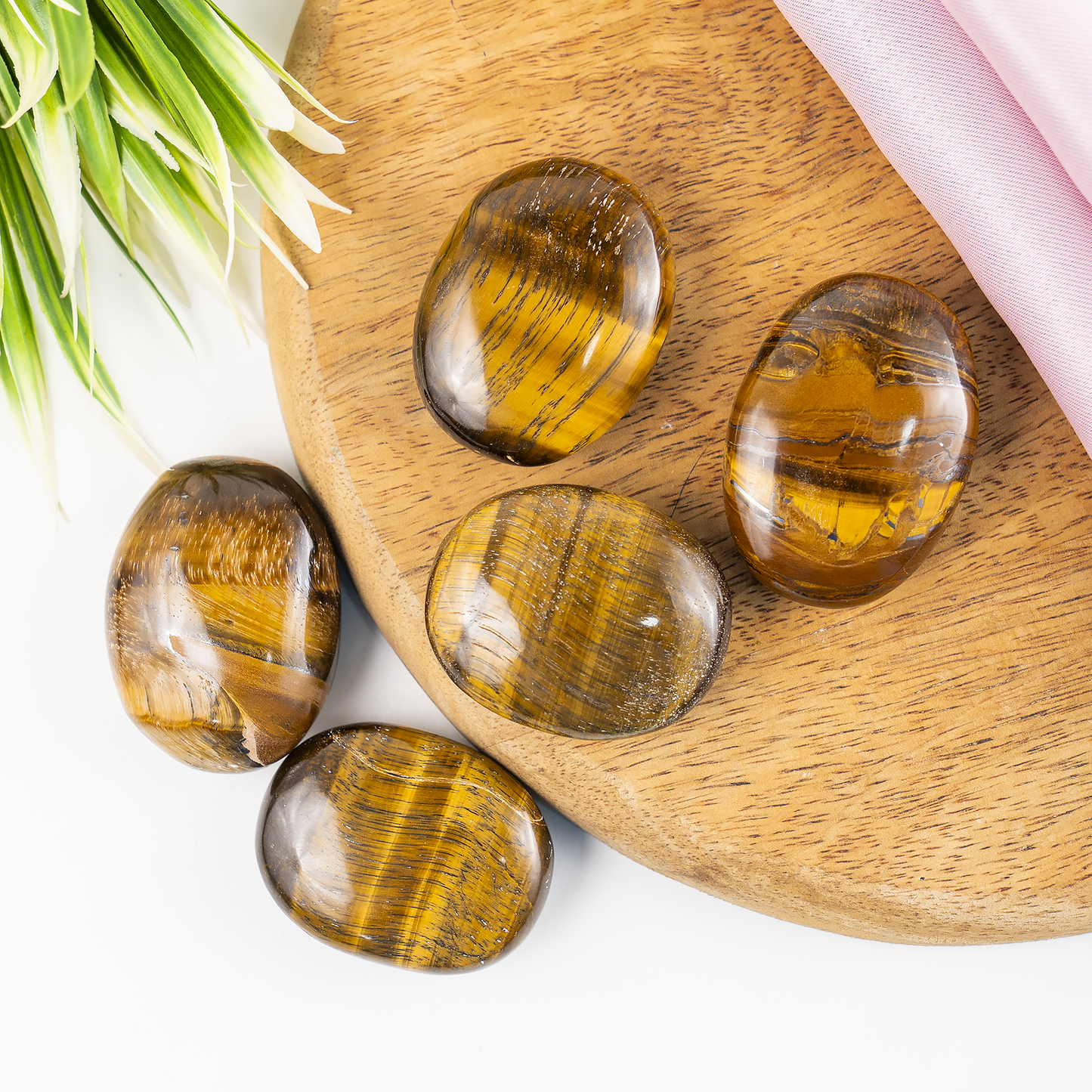 1kg Tiger Eye Palm Stones (6-8Pcs)