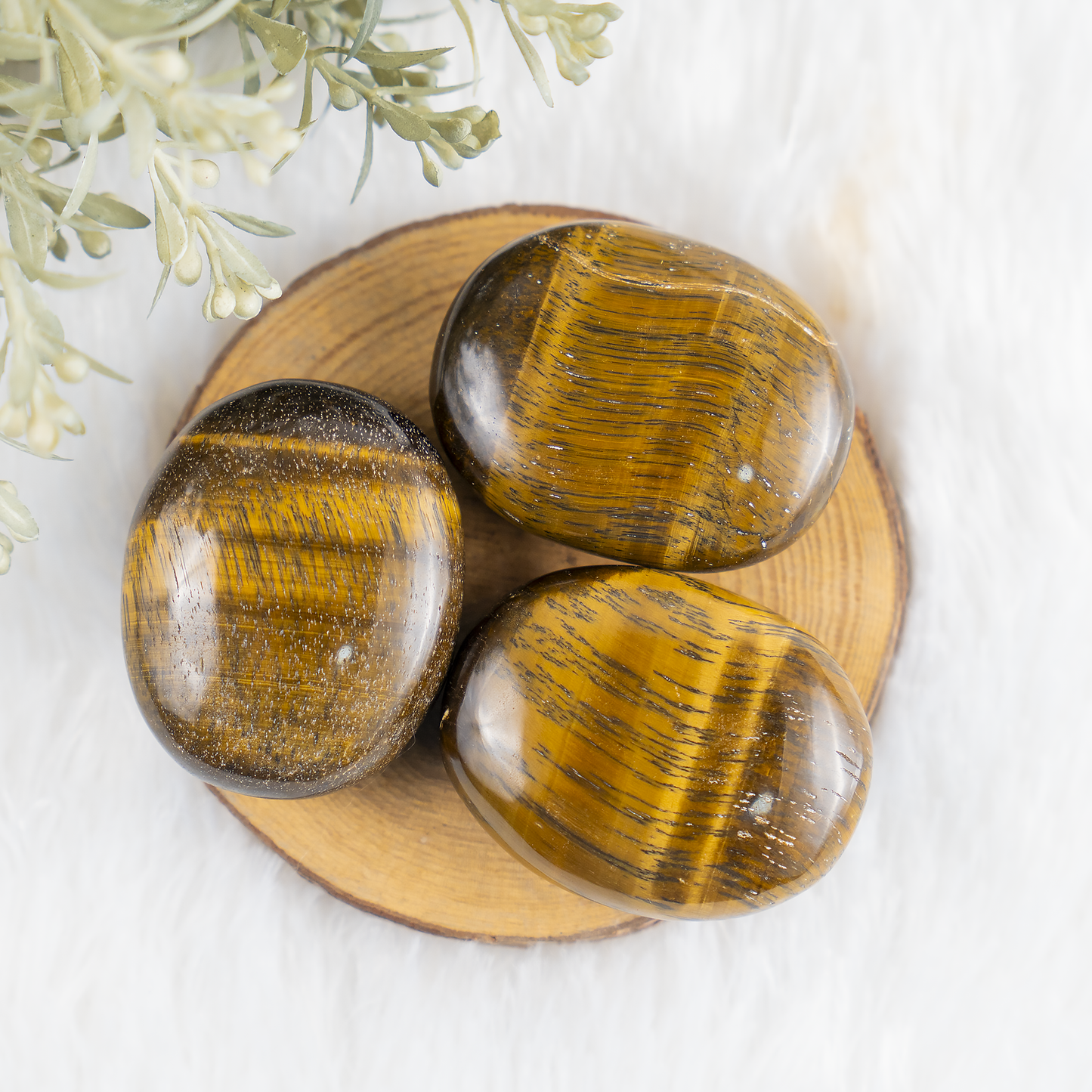 1kg Tiger Eye Palm Stones (6-8Pcs)