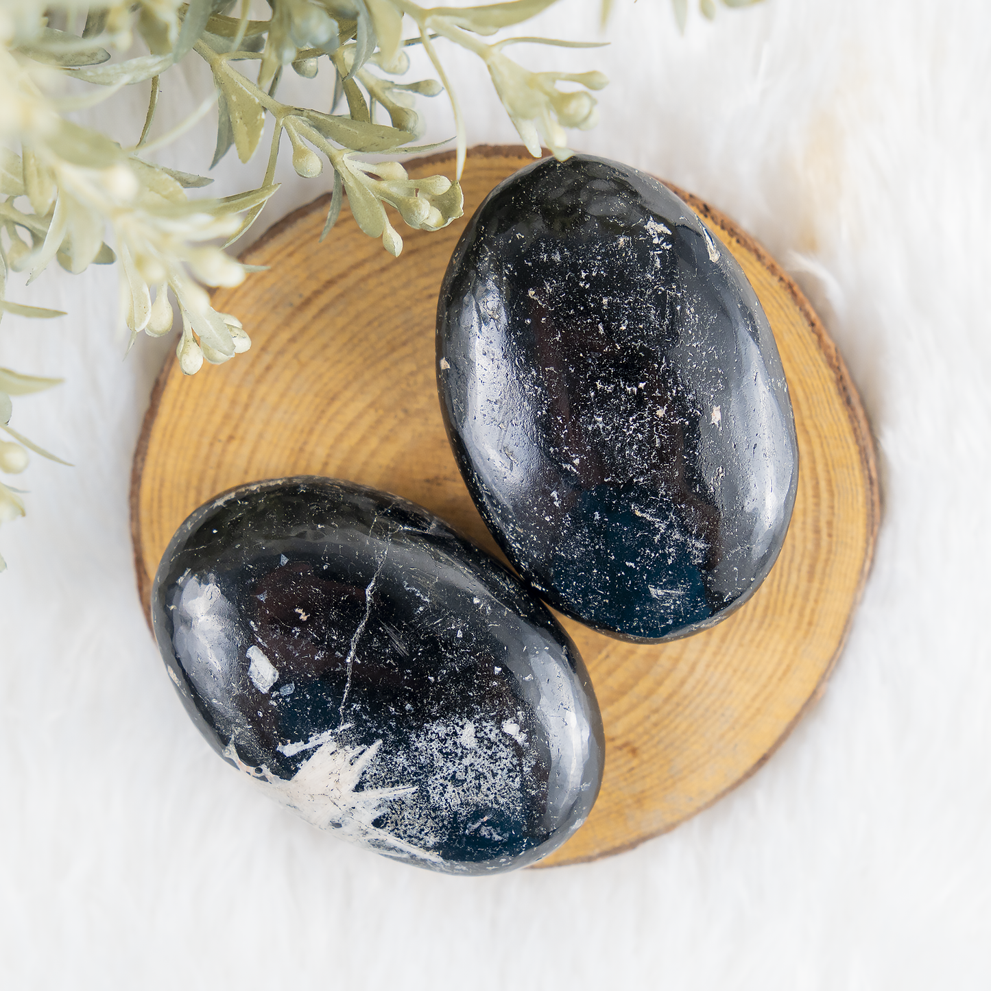 1kg Black Tourmaline Palm Stones (6-8Pcs)