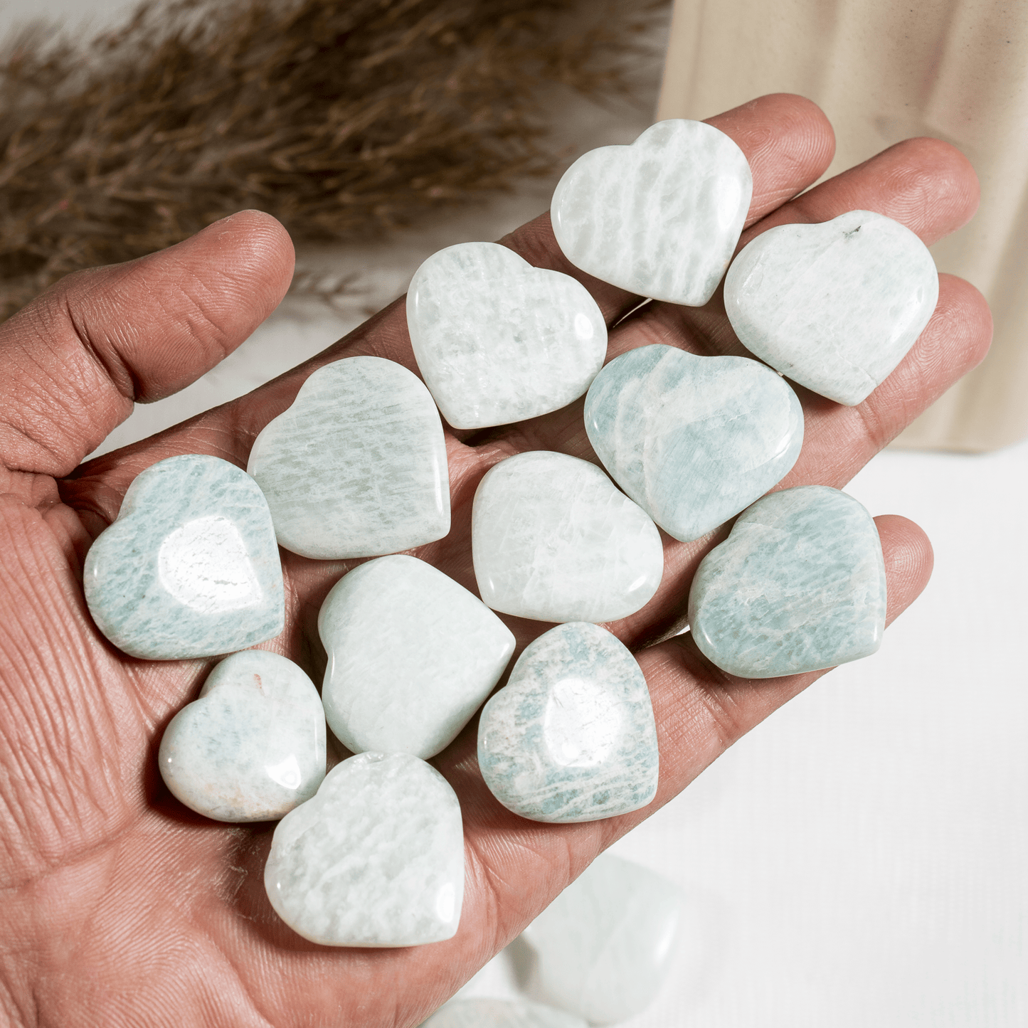 Amazonite  Mini 1" Crystal Hearts