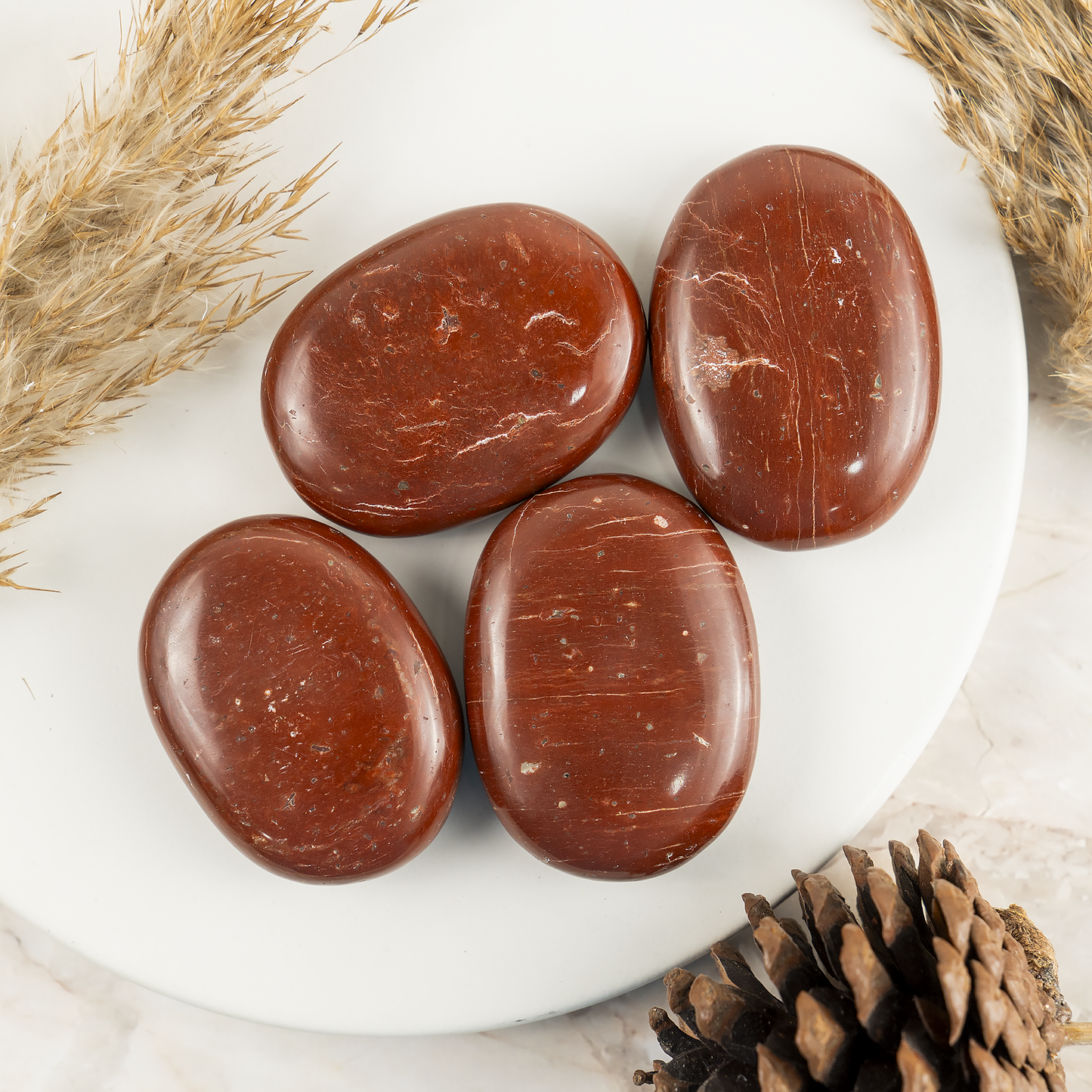 1kg Red Jasper Palm Stones (6-8Pcs)