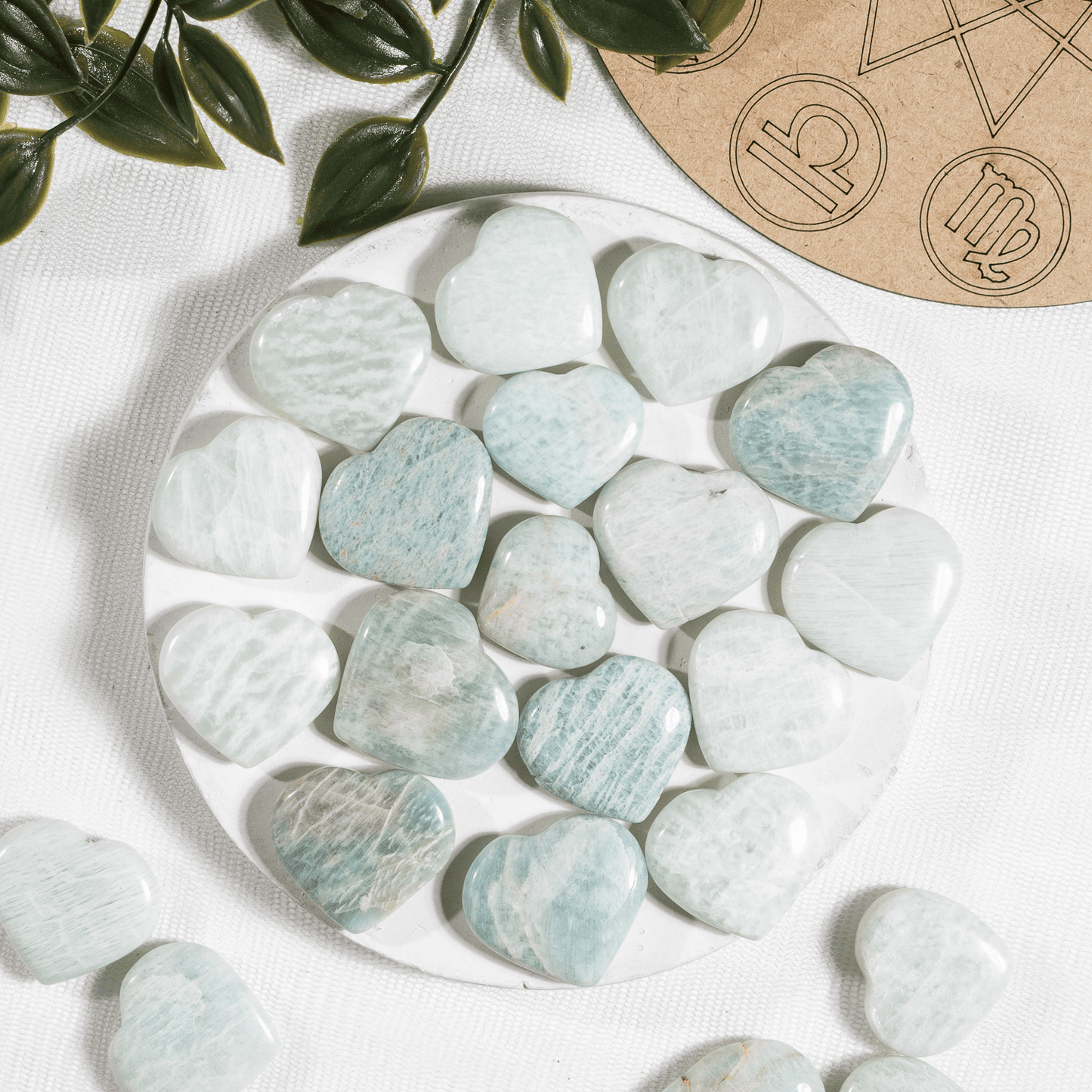 Amazonite  Mini 1" Crystal Hearts