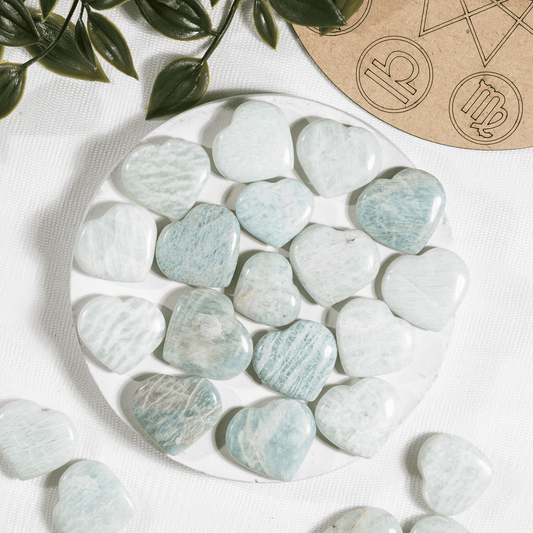 Amazonite  Mini 1" Crystal Hearts