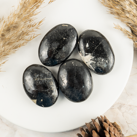 1kg Black Tourmaline Palm Stones (6-8Pcs)