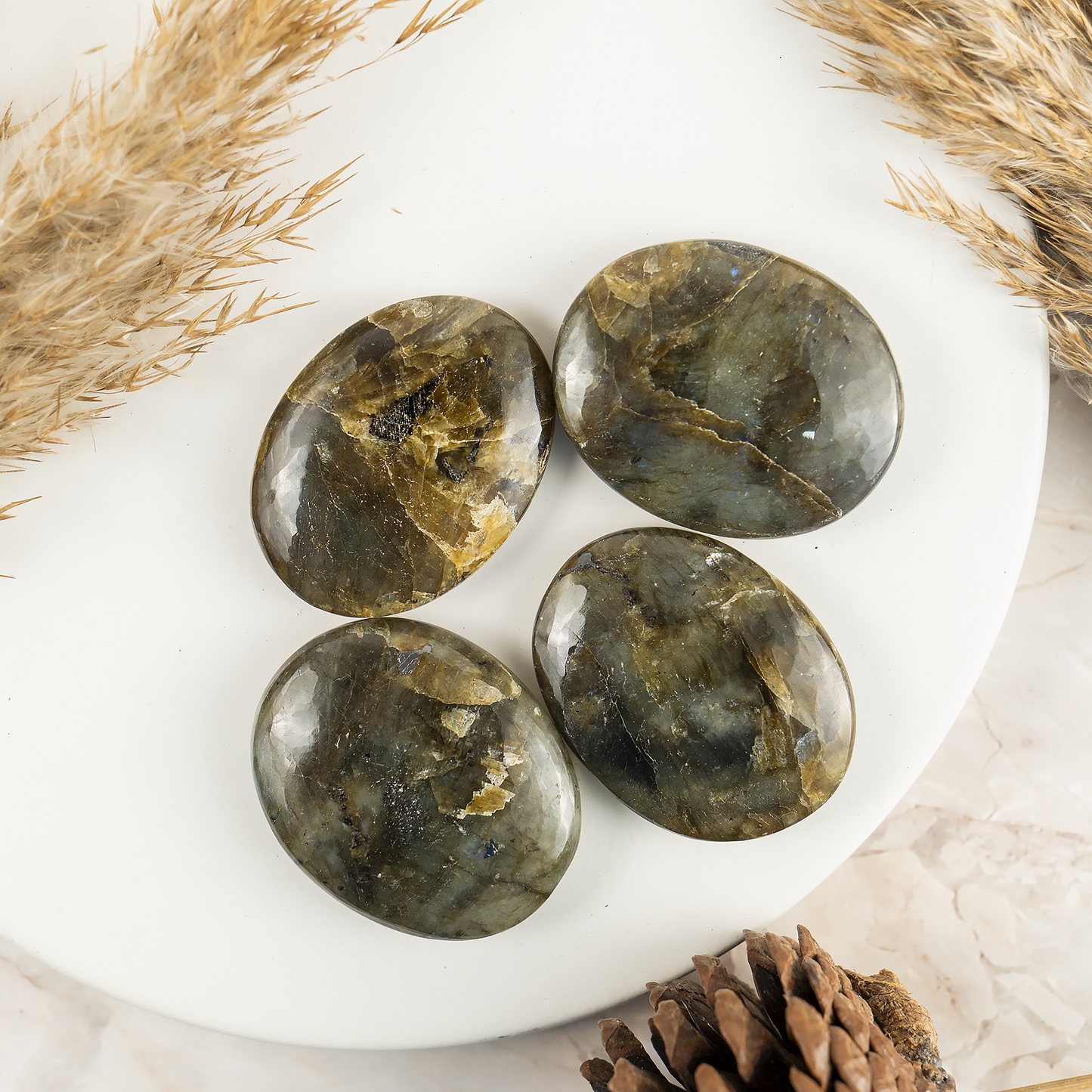 1kg Labradorite Palm Stones (6-8Pcs).