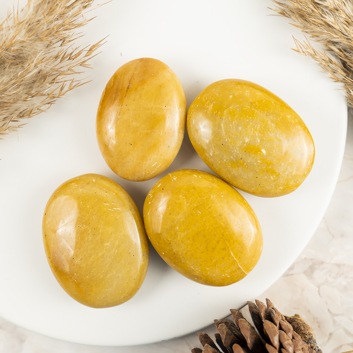 1kg Yellow Aventurine Palm Stones (6-8Pcs)