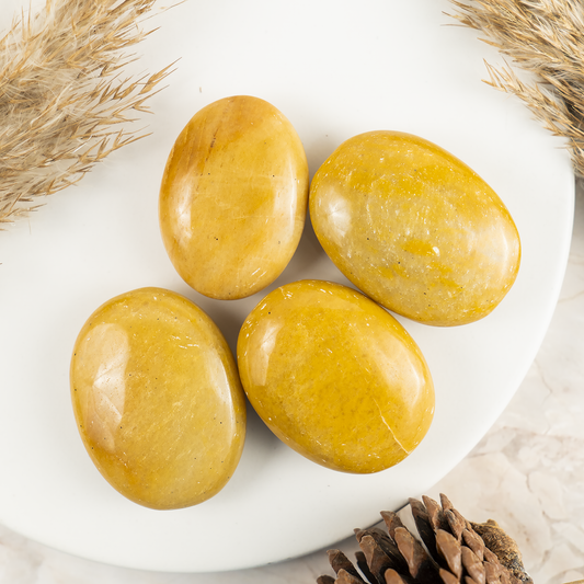 1kg Yellow Aventurine Palm Stones (6-8Pcs)