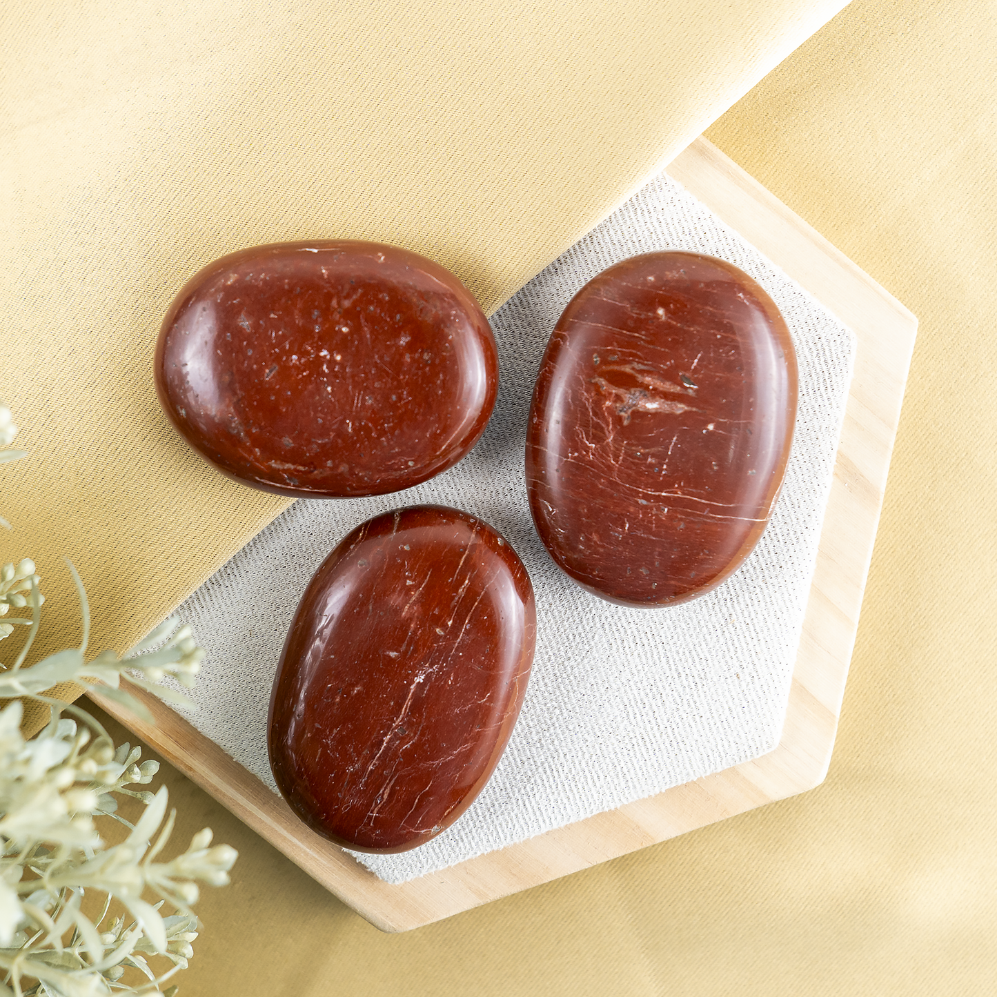 1kg Red Jasper Palm Stones (6-8Pcs)