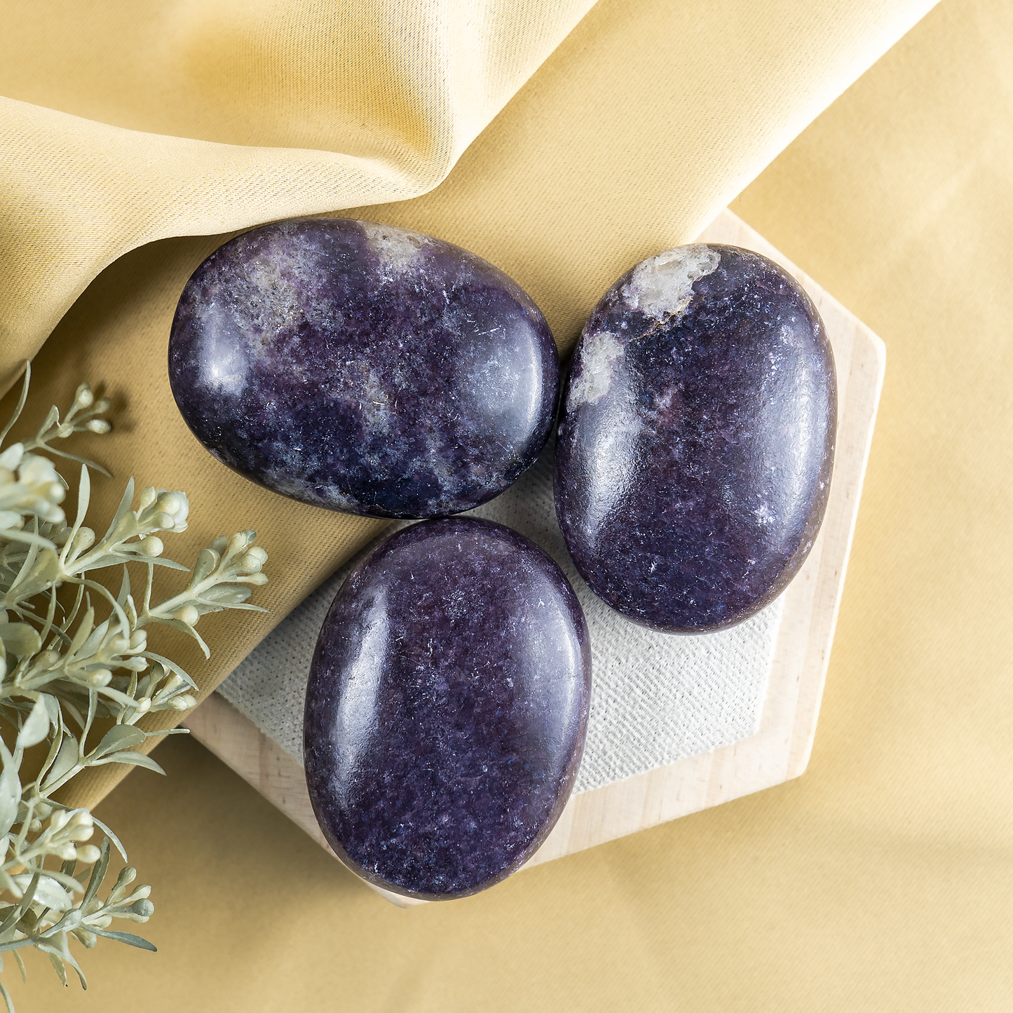 1kg Lepidolite Palm Stones (6-8Pcs)