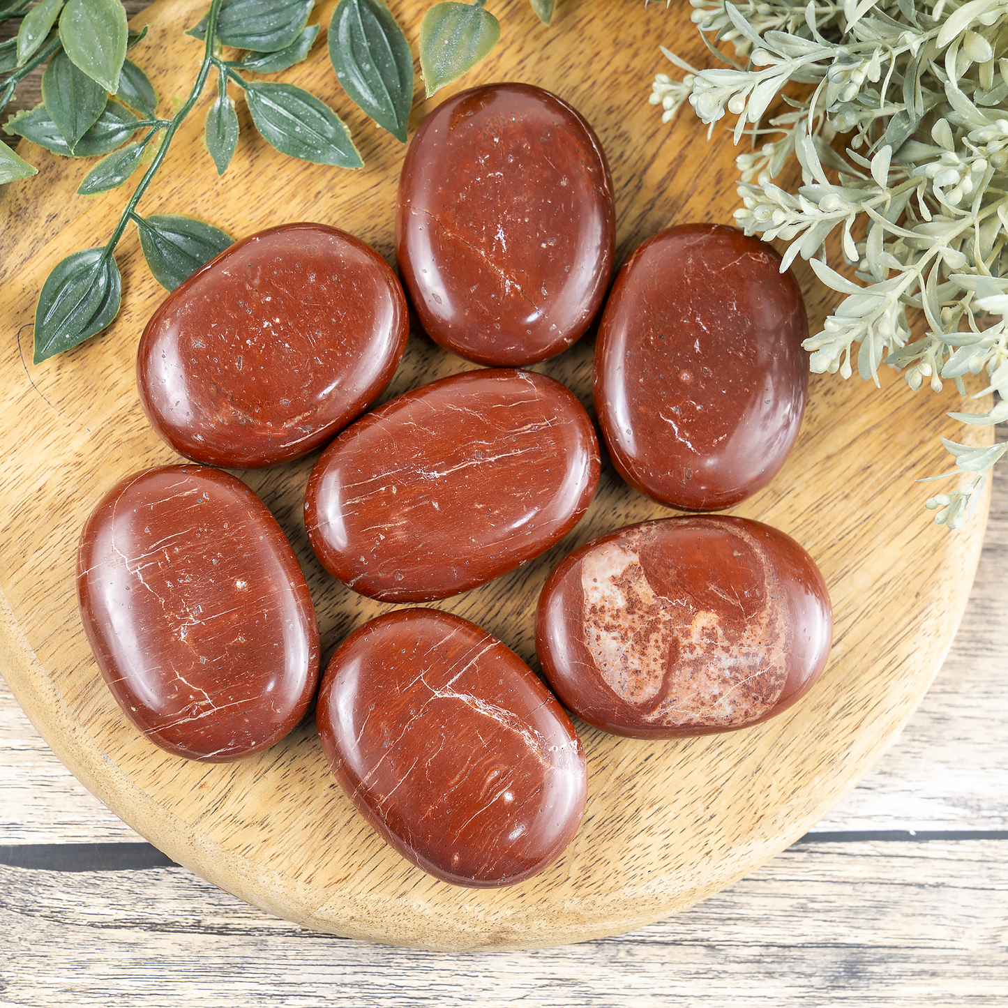 1kg Red Jasper Palm Stones (6-8Pcs)