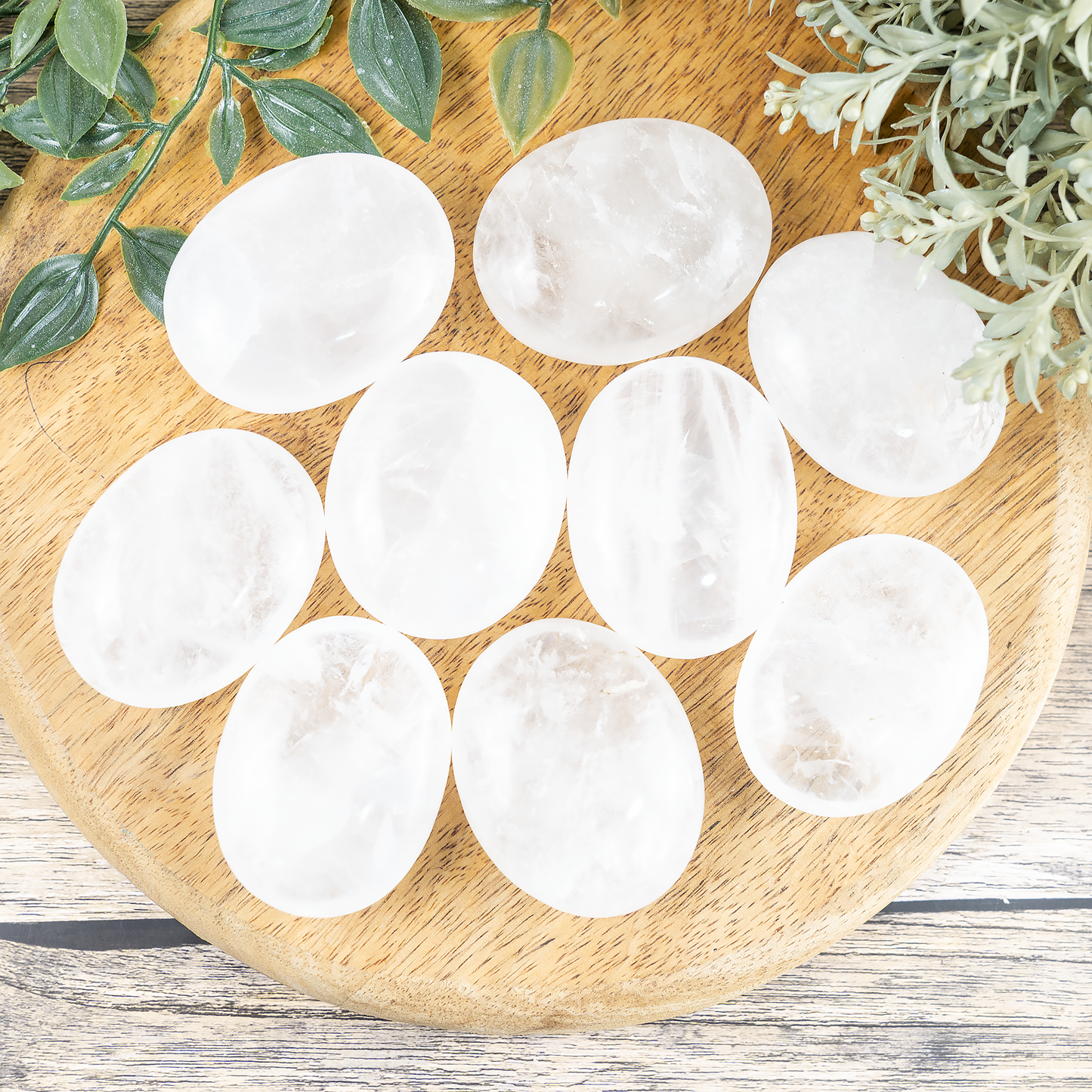 1kg Clear Quartz Palm Stones (6-8Pcs)