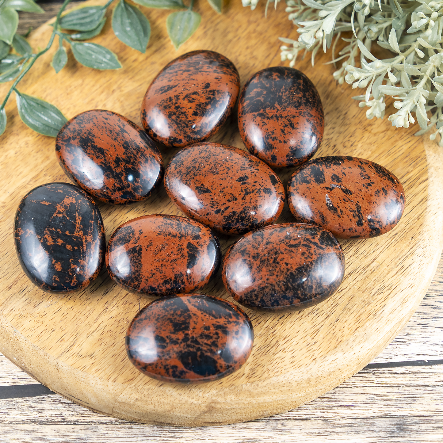 1kg Mahogany Obsidian Palm Stones (6-8Pcs)