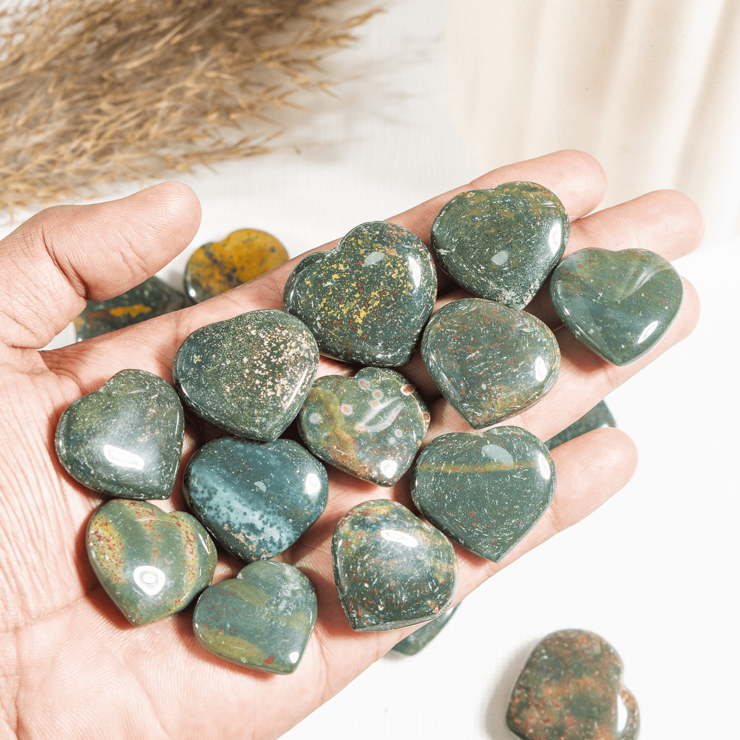 Bloodstone Heart Crystals(1 inch)