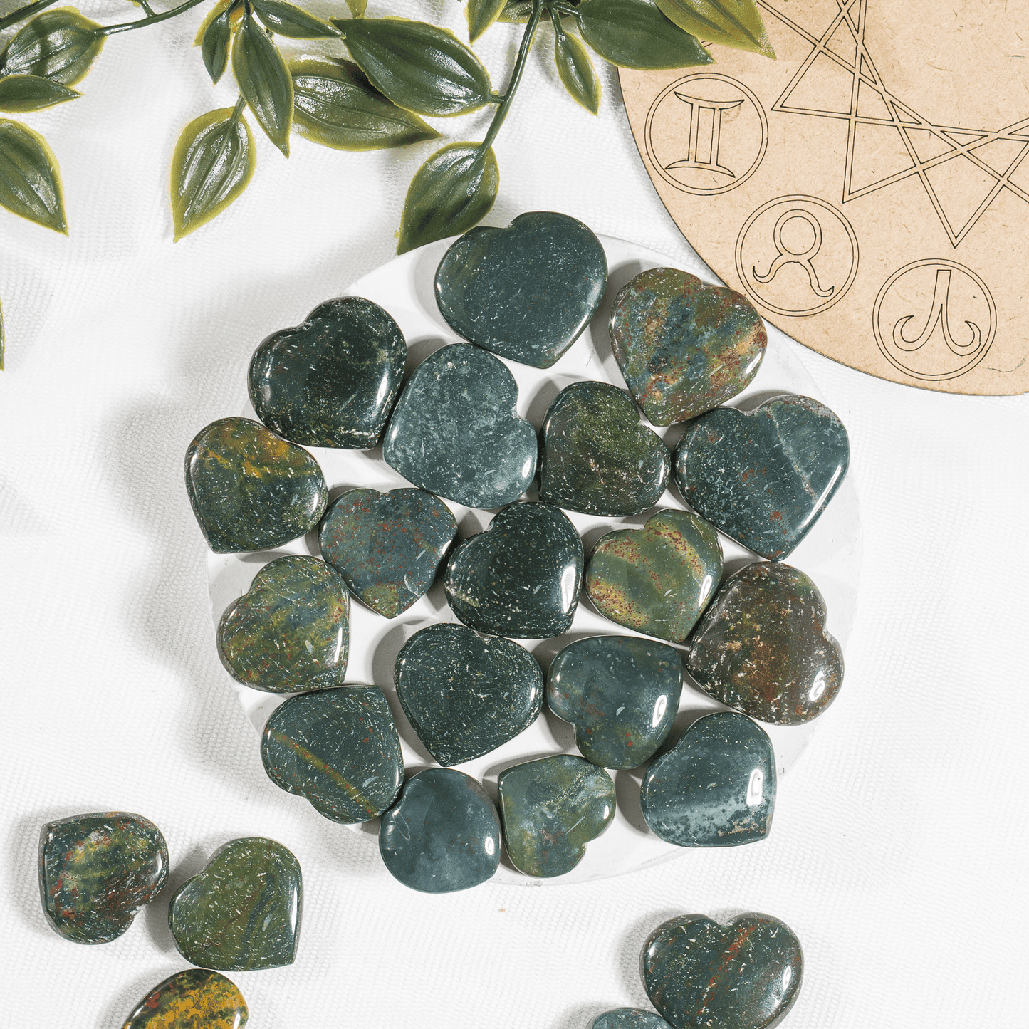 Bloodstone Heart Crystals(1 inch)