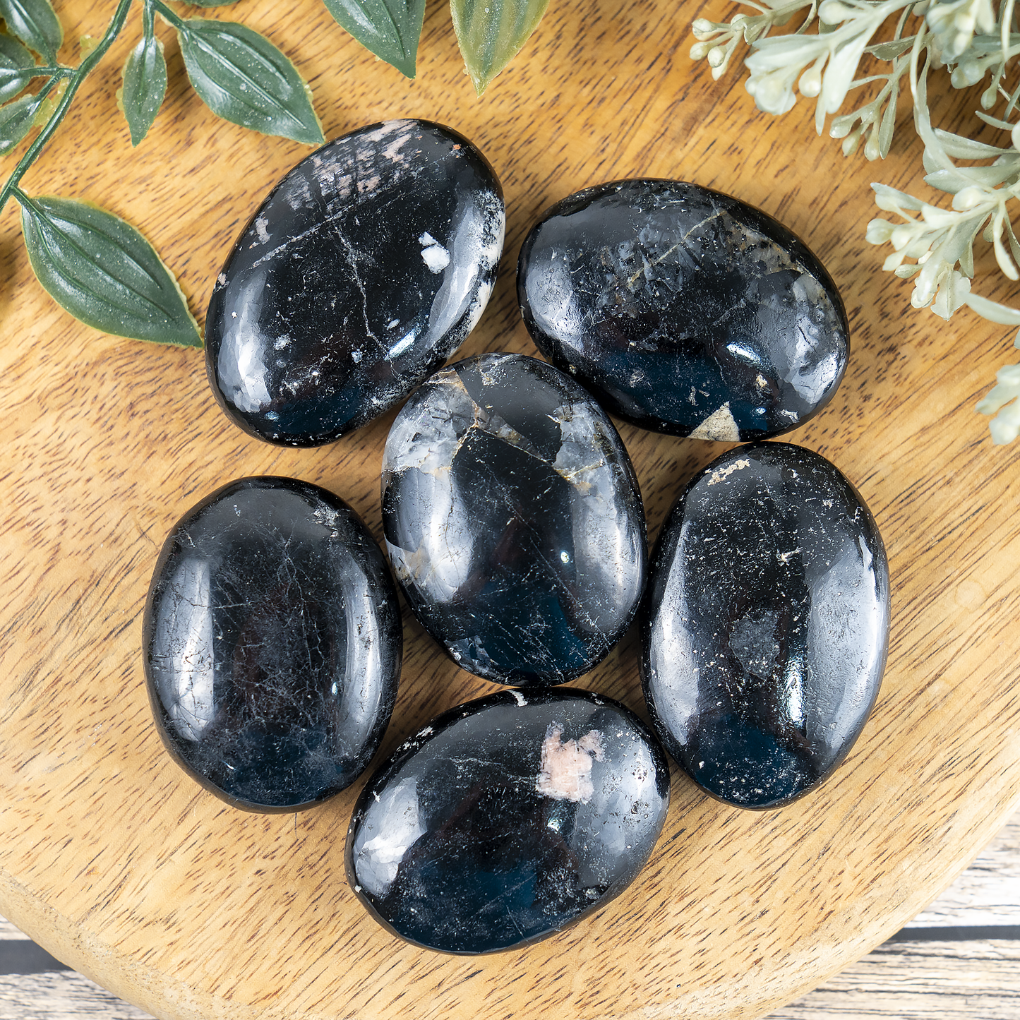 1kg Black Tourmaline Palm Stones (6-8Pcs)