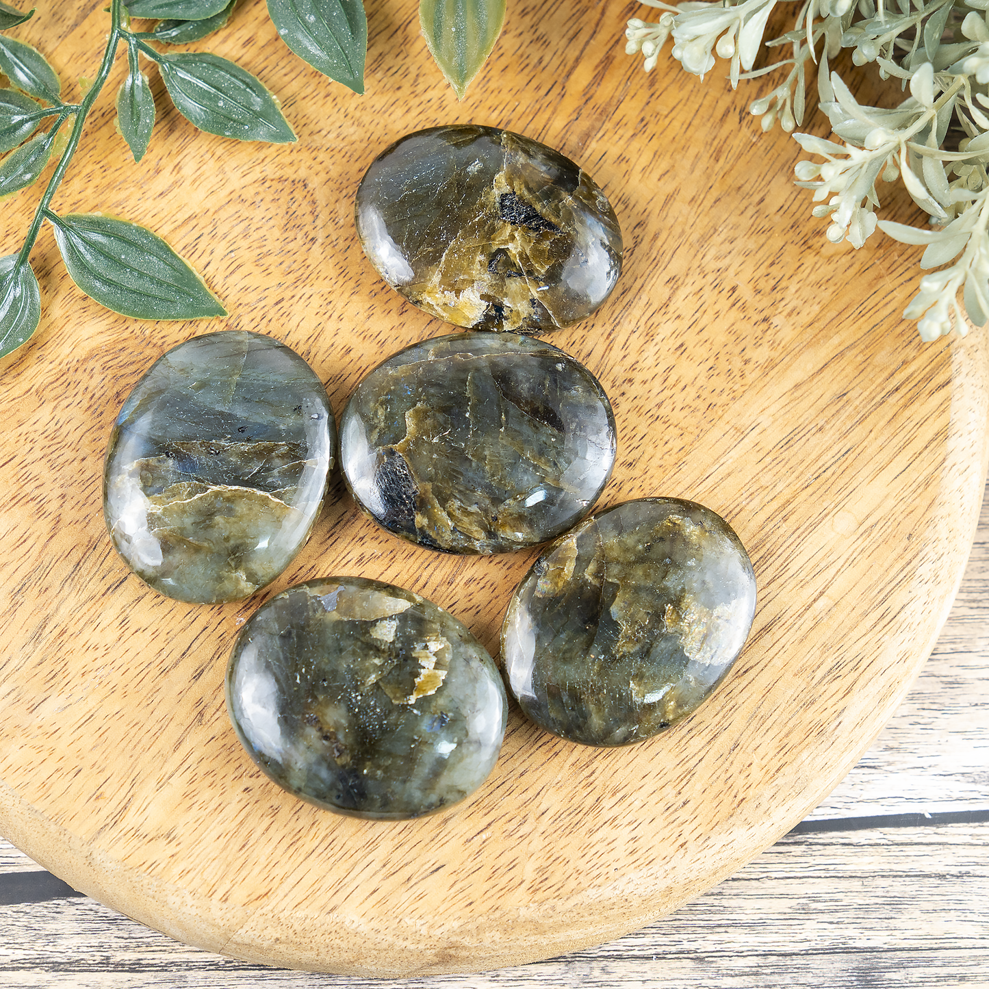 1kg Labradorite Palm Stones (6-8Pcs).