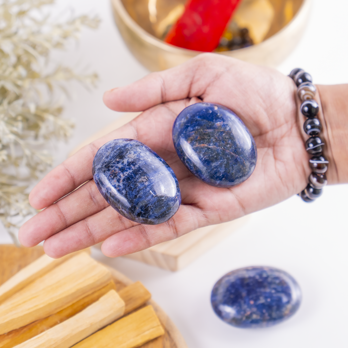 1kg Sodalite Palm Stones (6-8Pcs)