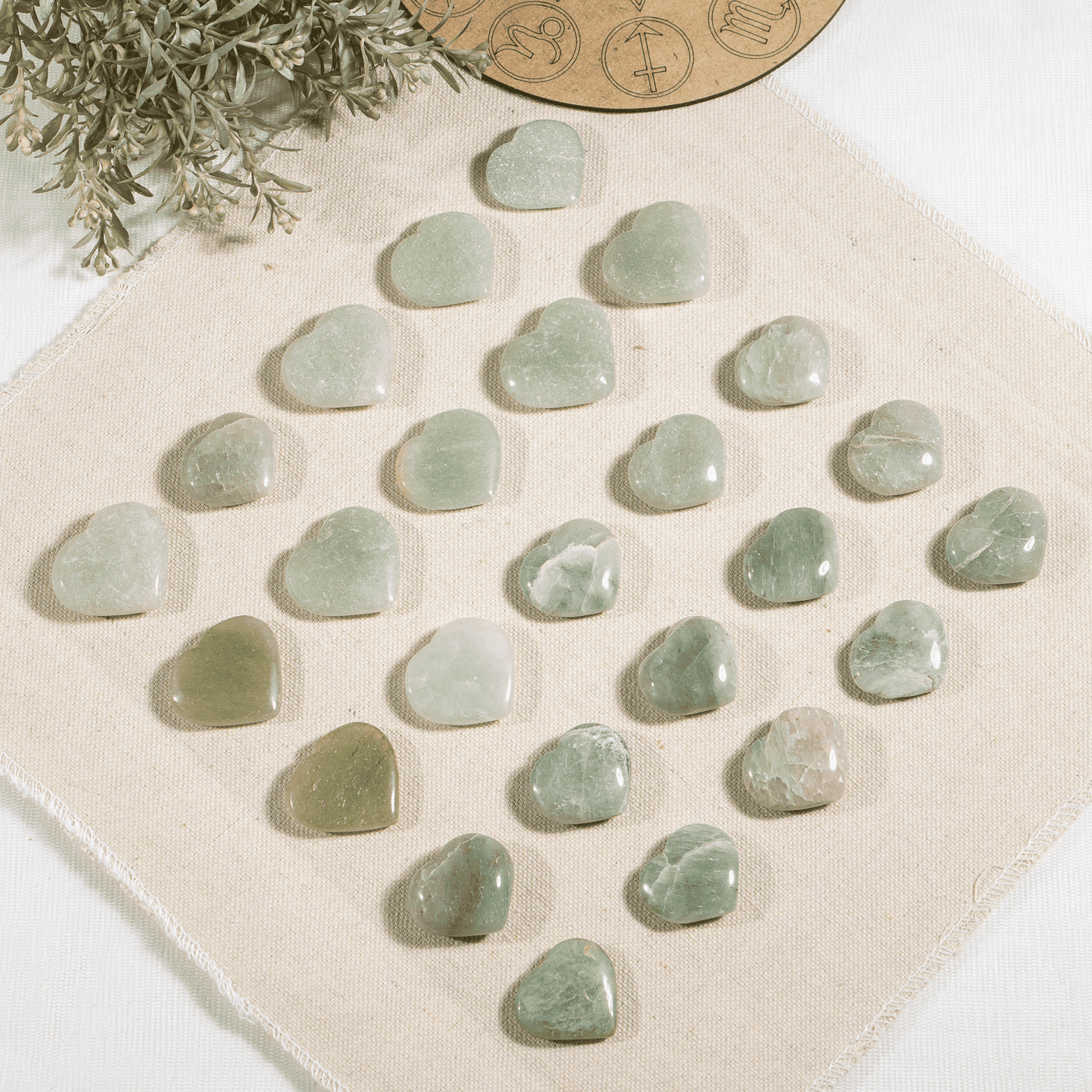 Green Aventurine Heart Crystal, Puffy Mini 1 Inch Pocket Crystal Heart