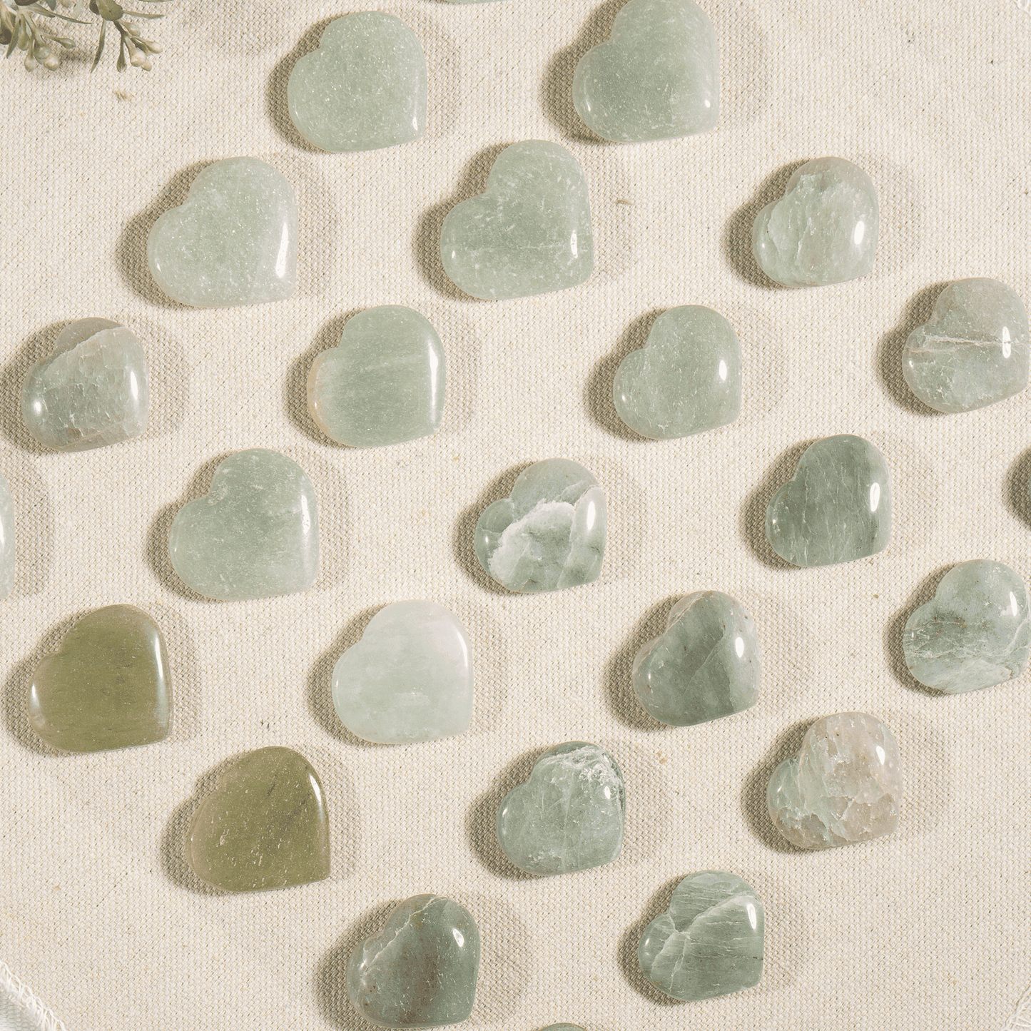 Green Aventurine Heart Crystal, Puffy Mini 1 Inch Pocket Crystal Heart