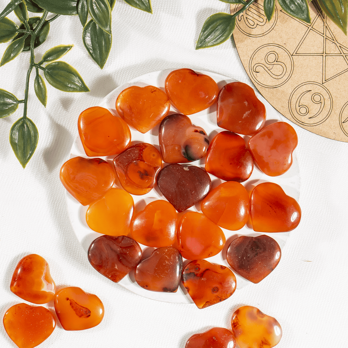 Carnelian Heart Crystal, Puffy Mini 1 Inch Pocket Crystal Heart.