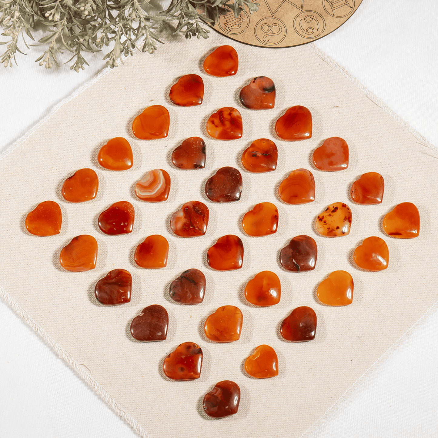 Carnelian Heart Crystal, Puffy Mini 1 Inch Pocket Crystal Heart.