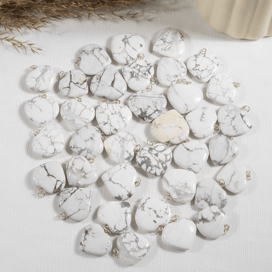 Howlite Crystal Heart Pendant