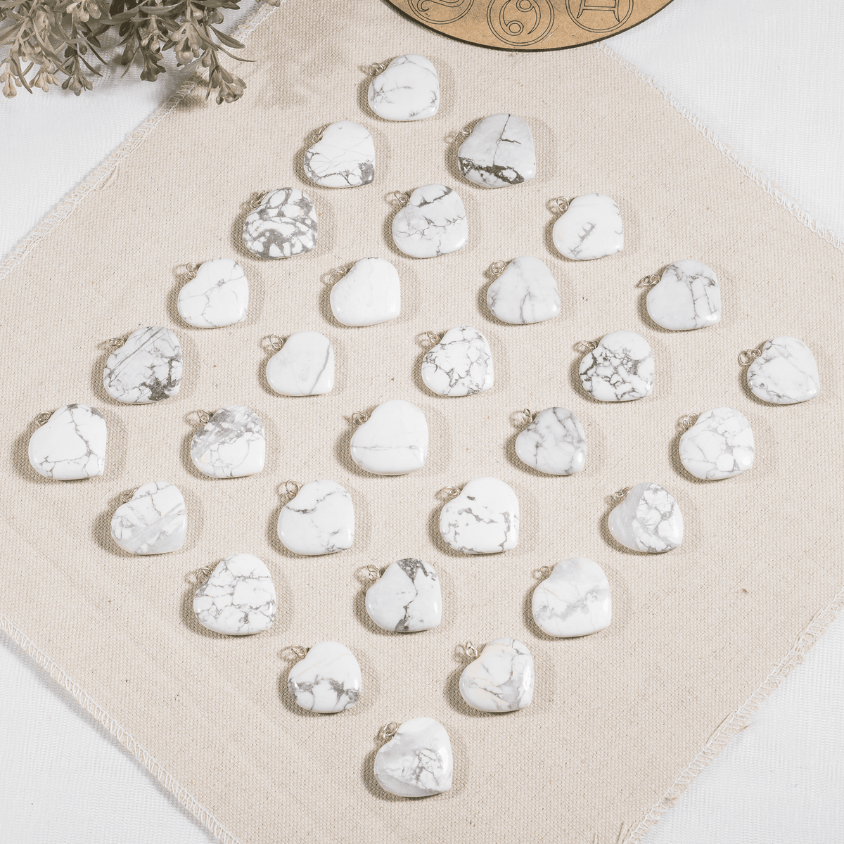 Howlite Crystal Heart Pendant