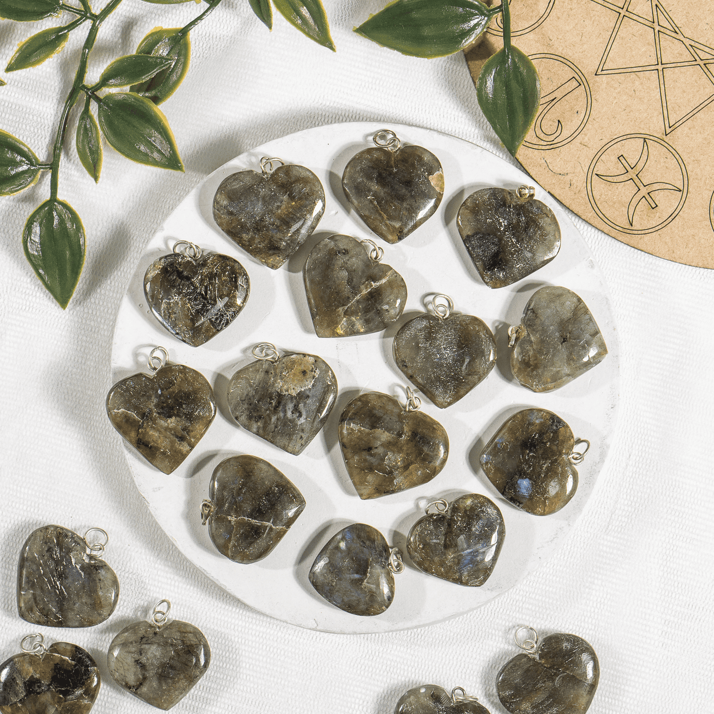 Labradorite Crystal Heart Pendant